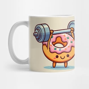 cute Doughnut barbell lift Mug
